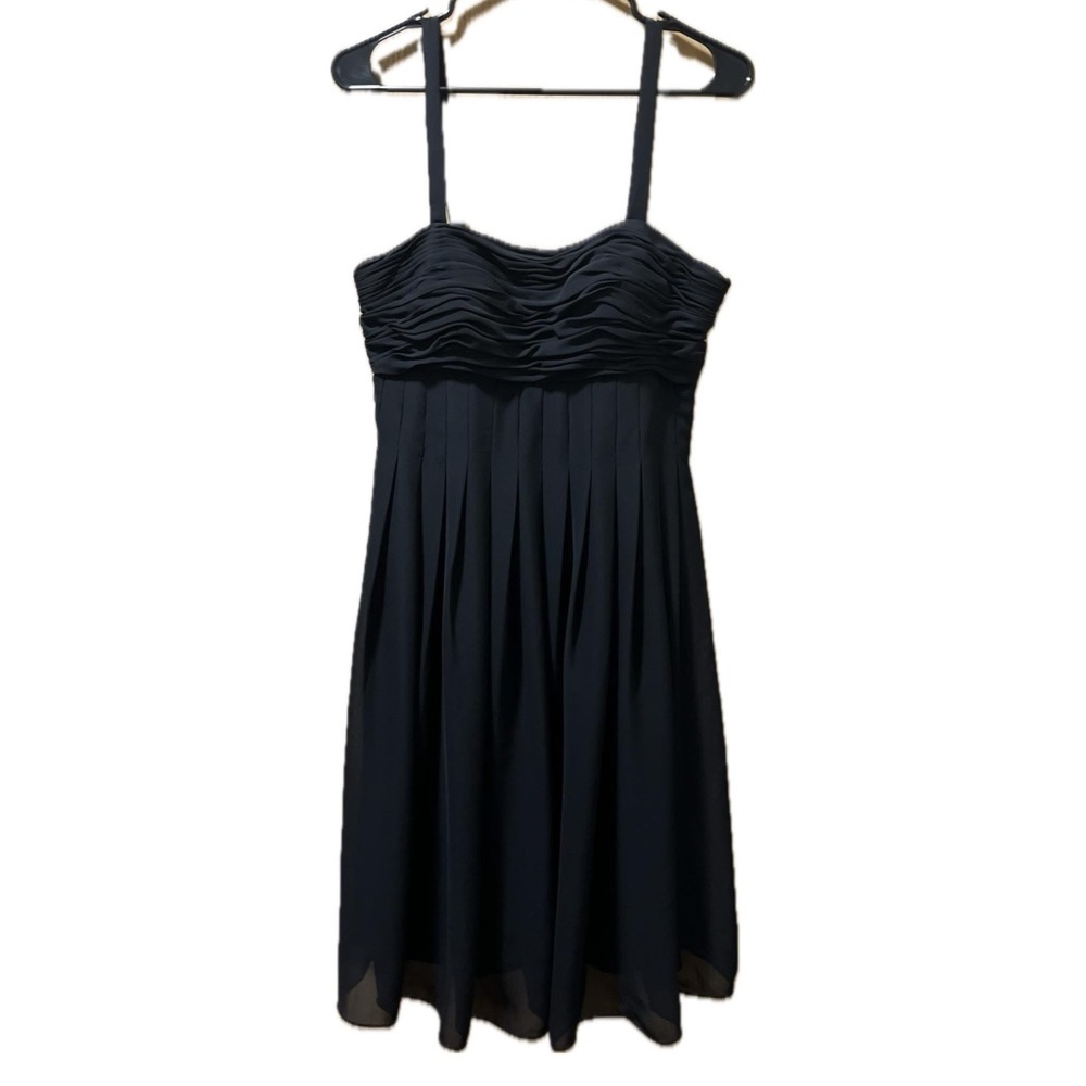 Chic Black Ruched Midi Dress